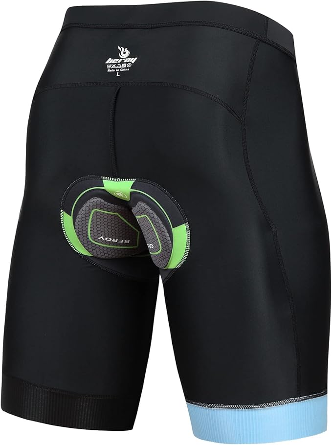 beroy Men's Comfortable Bicycle Cycling Pants, 3D Padded Bike Shorts