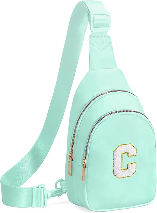 Birthday Gifts for 7 8 9 10 11 12 13 Year Old Girls Small Initial Sling Bag Cross Body Bag Fanny Pack for Girls