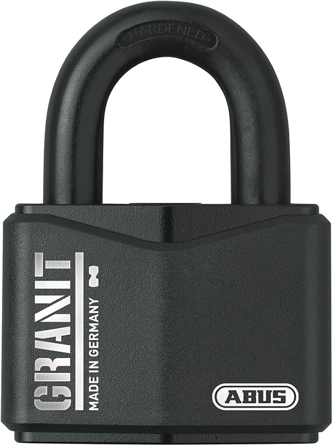 ABUS Hardened Steel 10KS 10 Foot x 3/8" Thick Square Security Chain with ABUS 37/70 RK Granit Alloy Steel Padlock for Bikes, Containers, Trailers, ATV's, Motorcycles and Personal/Industrial Property