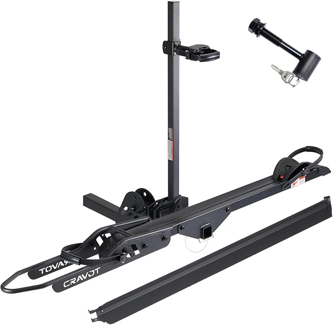 1-Bike Rack E1, Hitch-Mount Platform E-Bike Rack with Ramp, 100 lbs Capacity, Fits Car, SUV, Truck, RV, Van with 2-Inch Receiver and Up to 5-Inch Fat Tires Bicycle