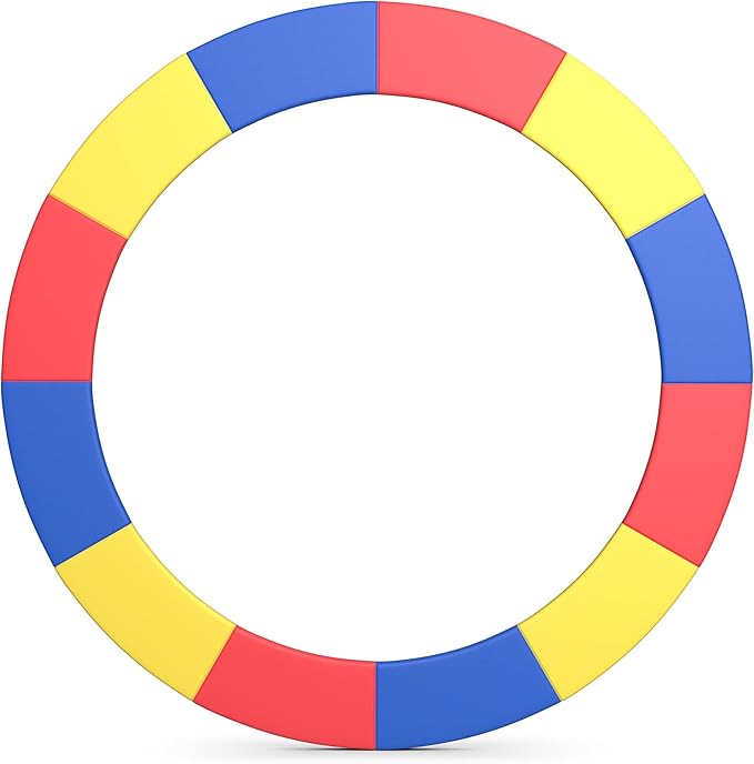 Giantex 8Ft 10Ft 12Ft 14Ft 15Ft 16Ft Trampoline Pad, Tear-Resistant Edge Cover Springs Protection Pad, All Weather Replacement Trampoline Safety Pad