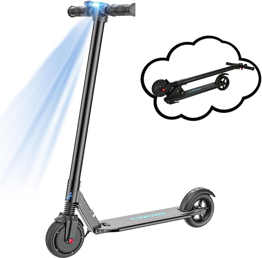 Caroma Electric Scooter for Kids Ages 6-14, 250W Motor Foldable Kids Electric Scooter,160 Mins Ride Time & 3 Speeds (6/10/15 Mph), LED Display & Dual Brake,Best Gift for Girls and Boys