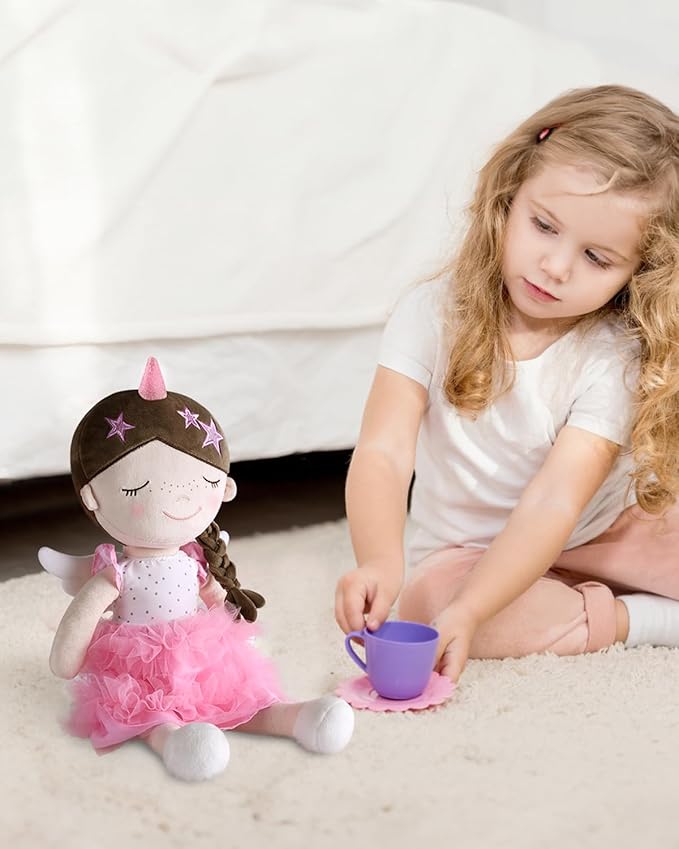 GAGAKU Soft Baby Doll Toys (16'') for Girls, My First Baby Rag Dolls for 1 Year Old Girl Birthday Gift Plush Doll Toys Machine Washable Baby Doll for Toddler Kids Infants - Star Princess