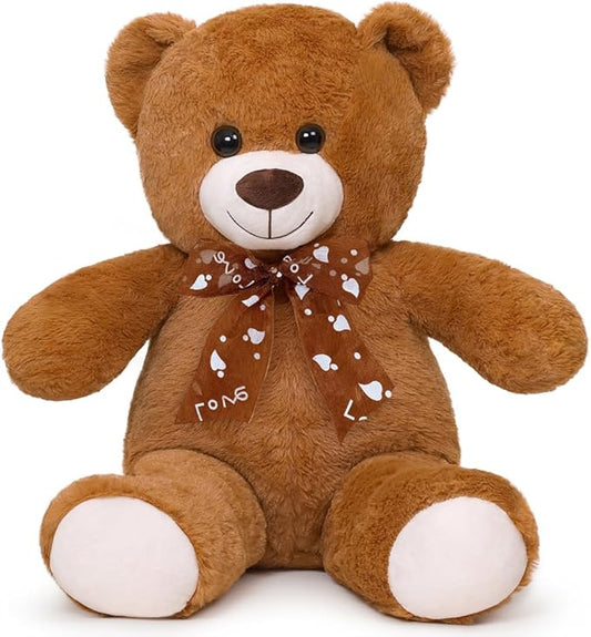 Teddy Bear Stuffed Animal 16'' Small Teddy Bear Plush Toy Gift for Valentine Christmas Birthday Dark Brown