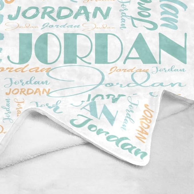 Dr.TOUGH Personalized Name Blanket Personalized Blanket for Adult Kids Flannel Customized Personalized Blankets and Throws