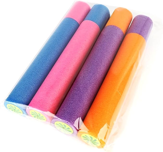 4-Pack Water Blaster Soaker Guns Set,Squirt Guns,Squirt Guns for Kids,Pool Squirt Toys,Pool Water Gun,Ranges up to 40 feet,Outdoor Water Toys for Kids (4-Pack Cylinder Water Guns)