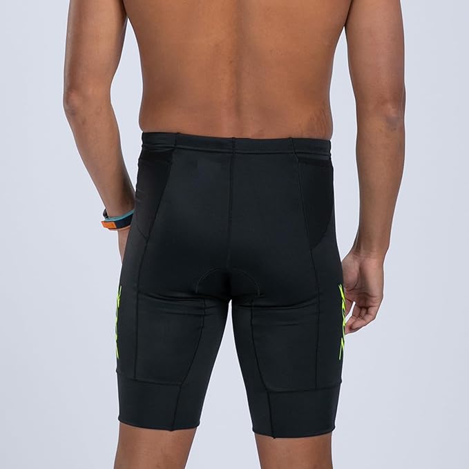 Zoot Men’s Core 9-Inch Tri Shorts, Quick Dry Performance Triathlon Shorts with Cycling Chamois Pad, Pockets & UPF 50+ Fabric