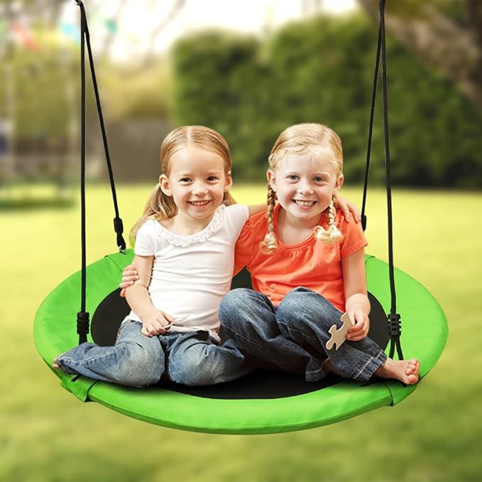 Saucer Tree Swing Seat for Kids 40 Inch Outdoor Round Tree Swing for Children Outdoor Swing Set Accessories
