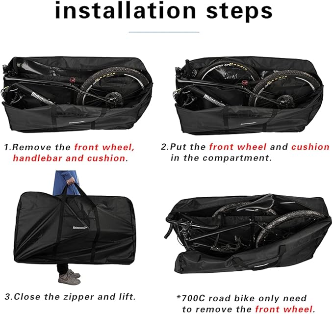 27.5 Inch Bike Transport Case - Fits 27.5 Inch or Below MTB & Road Bikes for Air & Train Travel