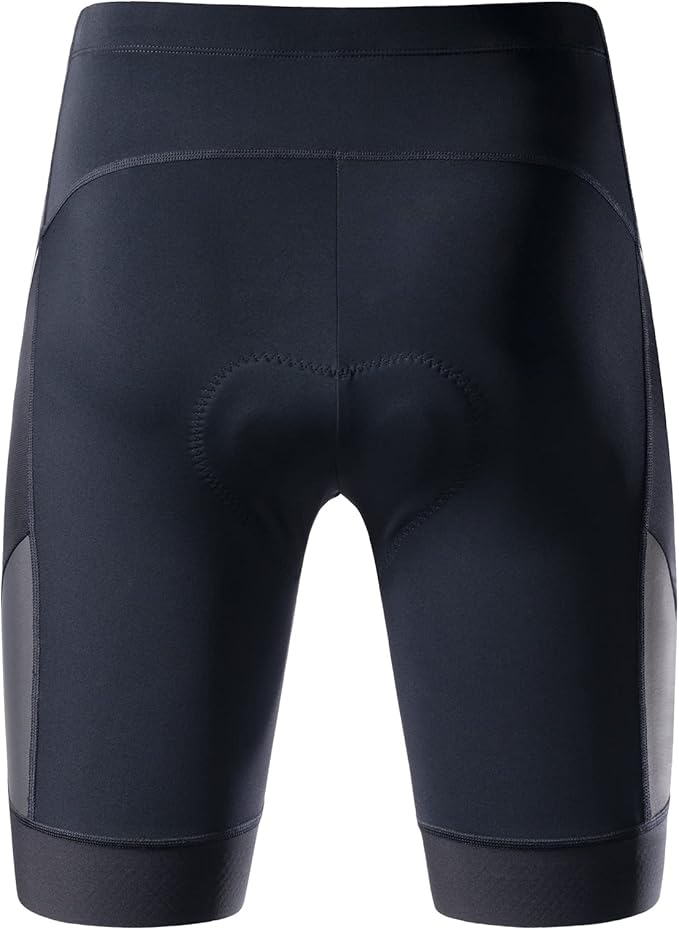 MY KILOMETRE Mens Triathlon Shorts with Adjustable Drawstring Easy Reach Leg Pockets Chamois for Long-Distance Tri Race