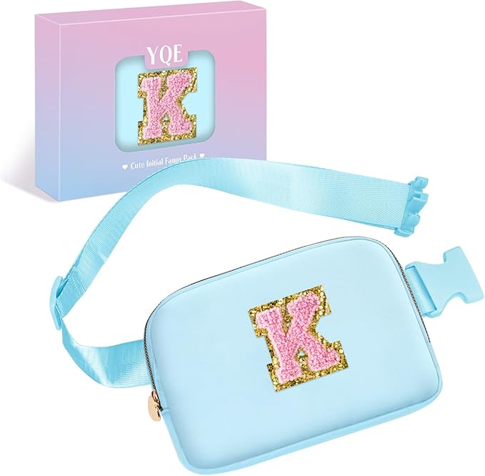 Birthday Gifts for 5 6 7 8 9 10 11 12 13 Year Old Girls,Belt Bag for Girls Women Fanny Pack Crossbody Bags for Kids Teen,Fashion Waist Packs Cute Tween Trendy Stuff Travel Essentials (Blue,K)