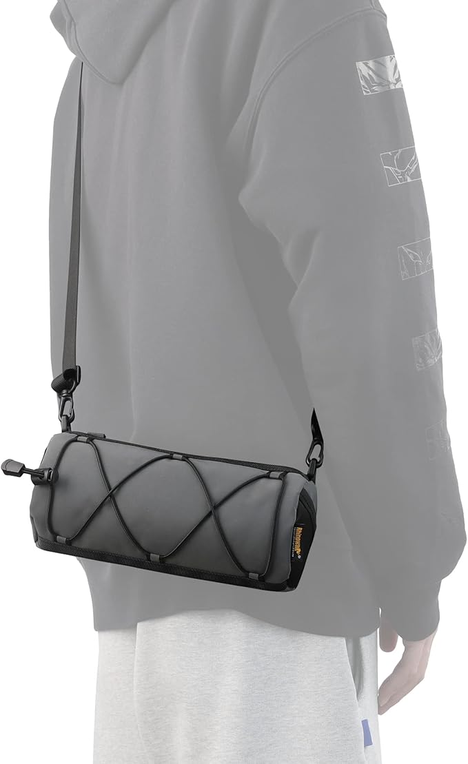 Rhinowalk Bike Handlebar Bag, Bicycle Front Bag Shoulder Bag Storage Bag with Shoulder Strap for Road Mountain Bike Cycling Travel