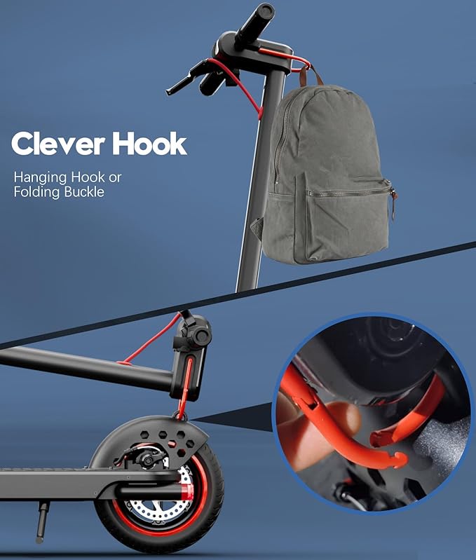 UrbanFish Electric Scooter, 350W/500W, 8.5" Tires, 21 Miles Range, 16/19 Mph, Folding E-Scooter with Dual Braking，APP Control