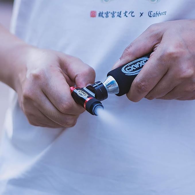 CO2 Inflator with Tire Levers - Presta & Schrader Valve Compatible - Bicycle Tyre Pump for Road & Mountain Bikes, No CO2 Cartridges Included