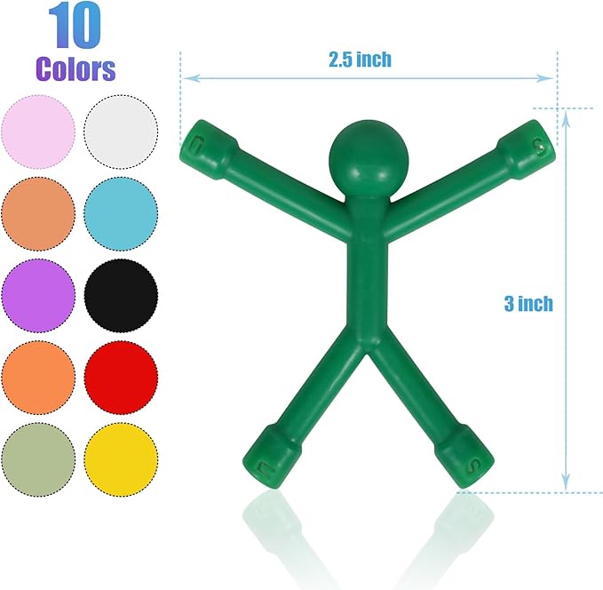 60 Pcs Magnets-Magnetic-Toys-Men-People, Colorful, Kids Travel Toys, for Refrigerator Magnets, Office, Whiteboard Decoration