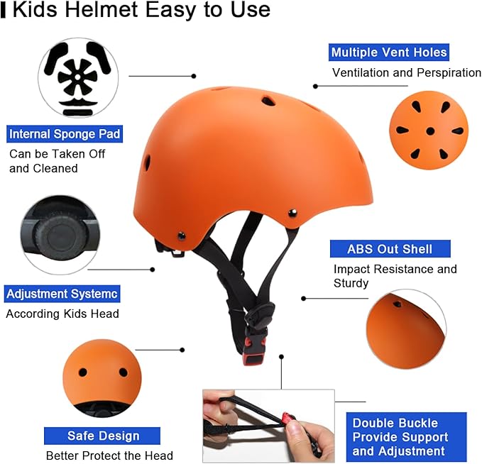 Glaf Toddler Helmet for 2-8 Years Kids Bike Helmets Baby Girls Boys Multi-Sport Adjustable Skateboard Bicycle Helmet Lightweight 3 Sizes for Toddler to Youth 8-14