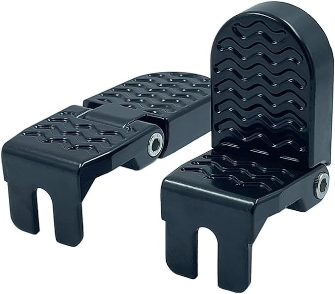 1 Pair 10MM U Slot Bicycle Rear Pedals Folding Rear Seat Footrest Pedals Cycling Accessories for Mountain Bike, Folding Bicycle