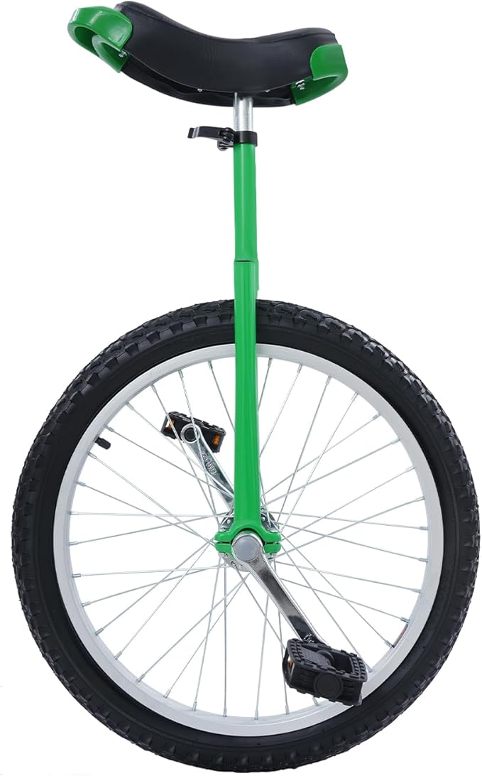 20 Inch Unicycle for Balance Training Outdoor Fitness with Adjustable Seat and Anti-Skid Tread