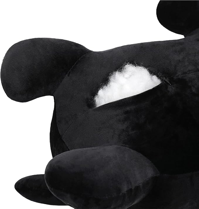 11.8in Plush Cat Toy Plush Pillow Stuffed Animal Cat Toy Cute Plushies Kids Plush Toy Pillow(Black Cat,30cm/11.8in)