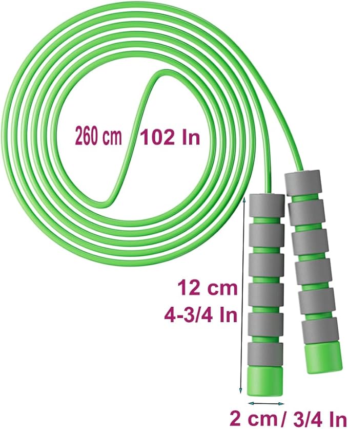 Adjustable Jump Ropes for Kids - Colorful Skipping Ropes with Soft Foam Handles - Ideal for Outdoor & Indoor Play, Fun Games Activity, Fitness, Exercise and Party Favors