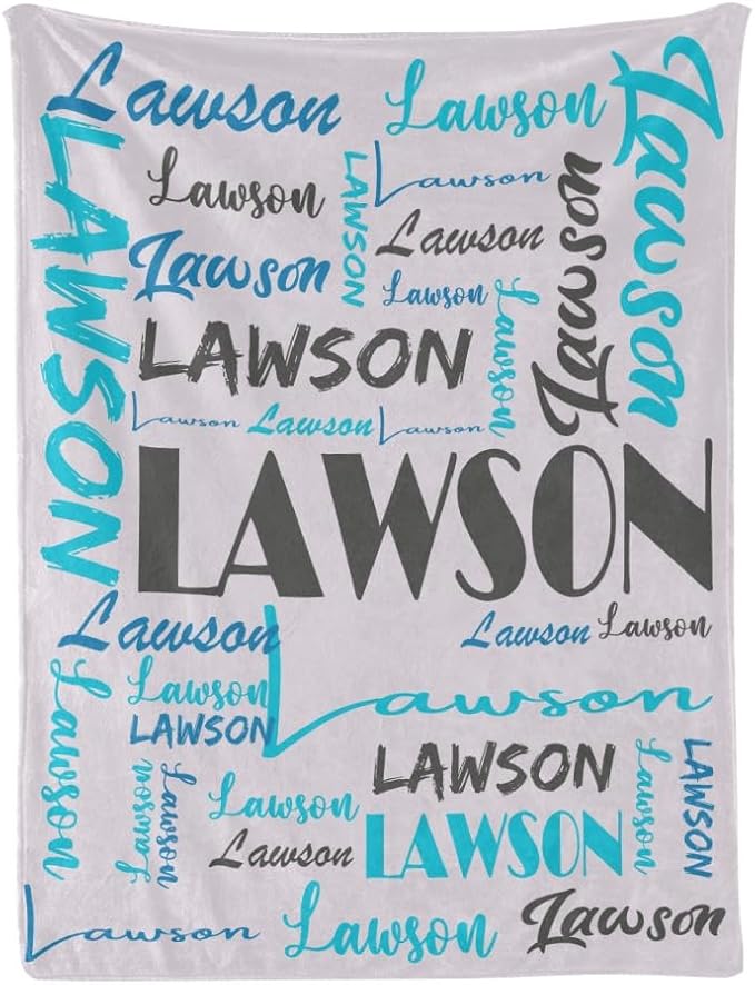 Dr.TOUGH Personalized Name Blanket Personalized Blanket for Adult Kids Flannel Customized Personalized Blankets and Throws
