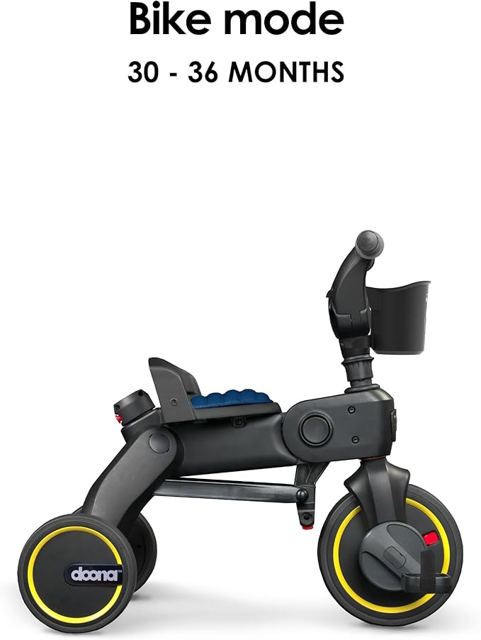 Doona Liki Trike S3, Royal Blue - 5-in-1 Compact, Foldable Tricycle - Suitable for Toddlers 10 to 36 Months