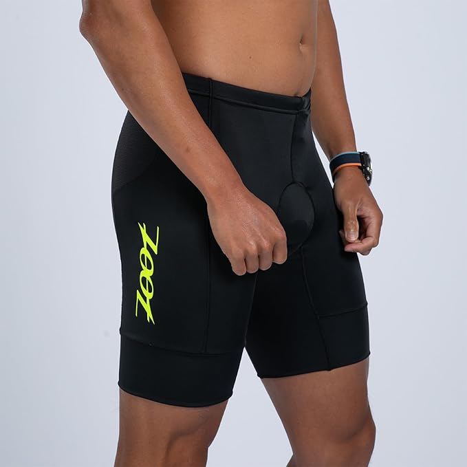 Zoot Men’s Core 7-Inch Tri Shorts, Quick Dry Performance Triathlon Shorts with Cycling Chamois Pad, Pockets & UPF 50+ Fabric