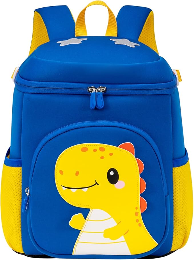 kids schoolbag with diving fabric and breathable pads - lightweight reflective backpack for boys and girls (blue, Large)