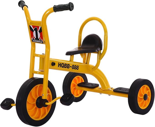 Kids Tricycle for Age 2-6, Big Wheel Kids Trike Bike, Preschool Daycare Outdoor Tricycle with Airless Rubber Tires and Non-Slip Pedals, Gift for Boys and Girls