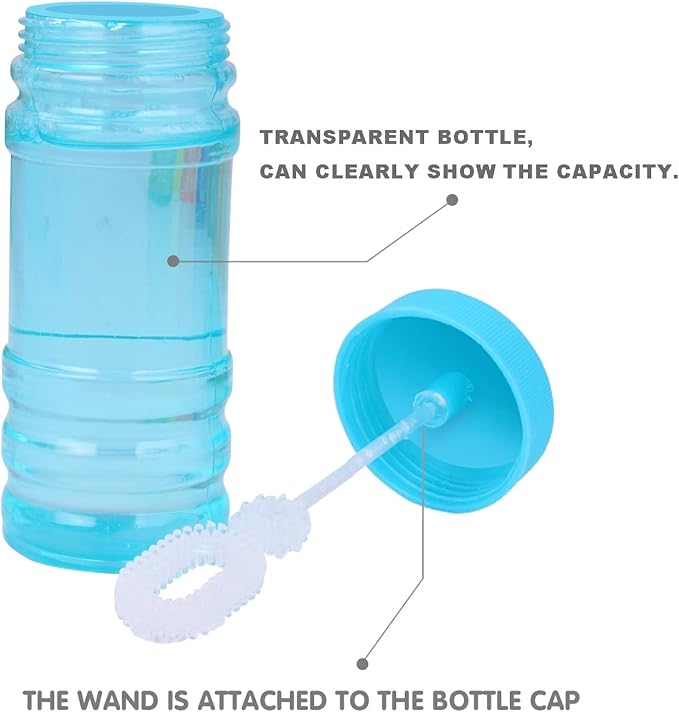 Bubbles 24 Pack Party Favor for Kids Bulk Bubble Solution Blowing Wand 2 Dozen Party Supplies Outdoor Toys Wedding Party Christmas Celebration Birthday Fun Gift