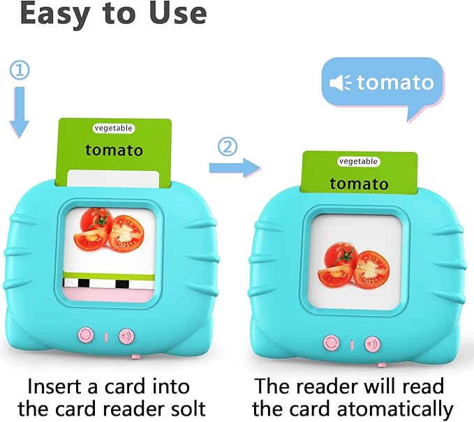 Lapare Talking Flash Cards Toys for Toddlers 2 3 4 5 6, Learn ABC Letters, Numbers 0-100,Phrases,Objects, Adjectives, and More Dolch Sight Words, 280 Cards with 560 Words/Phrases