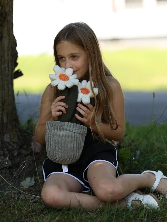 MaoGoLan Daisy Flower Plush Toy, 13.7 inch - Cute Flower Bouquet Stuffed Animal for Grilfriend Wife Mother, Plant Plushies Gift for Valentines Graduation Birthday Christmas