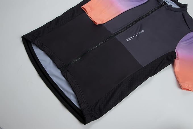 Men's Cycling Jersey Set Cycling Kit Bicycle Jersey Rear Zipper Pocket Bike Bib Shorts with Pockets Race Fit High Density Pad