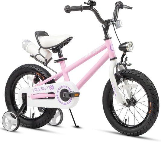 Glerc Fantacy Kids Bike, 12-20 Inch Children Bicycle for 2-13 Years Old Boys Girls, Kids Bicycle with Water Bottle Holder & Headlight & Training Wheels, Multiple Colors