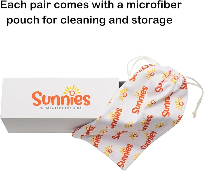 Sunnies Shades Kids Sunglasses, Toddler Sunglasses - Polarized UVA and UVB Protection, Anti-Slip Frame for kids.