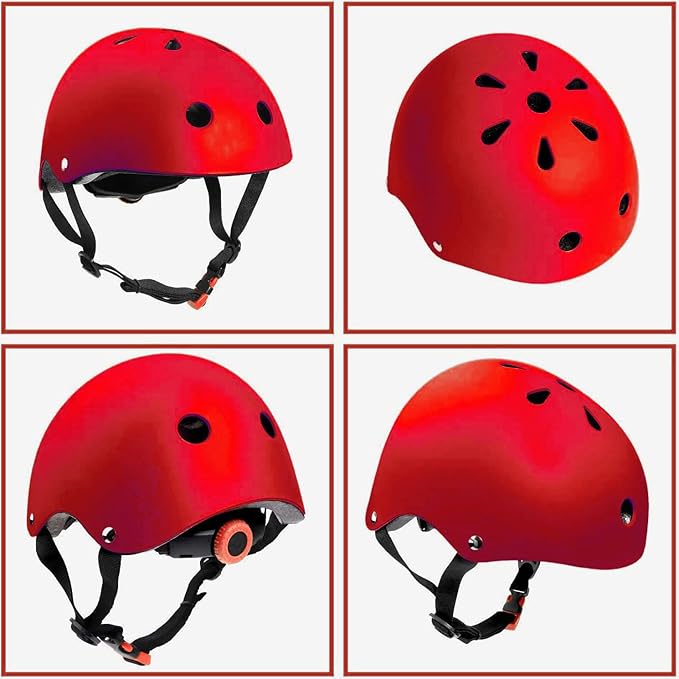 Kids Bike Helmet Skateboard Knee Pads - Kids Helmet Elbow Pads Wrist Guards Adjustable for 5~15yrs Girl Boy Kids Protective Gear Set for Sport Cycling Bike Roller Skating Scooter