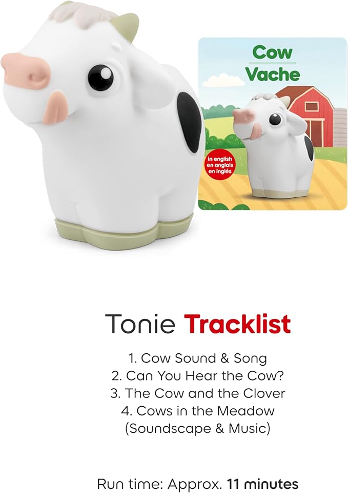 Toniebox 2 My First Farm Bundle for Kids 1+ with Soft and Squeezable Cow, Horse, and Pig - Sunset Red