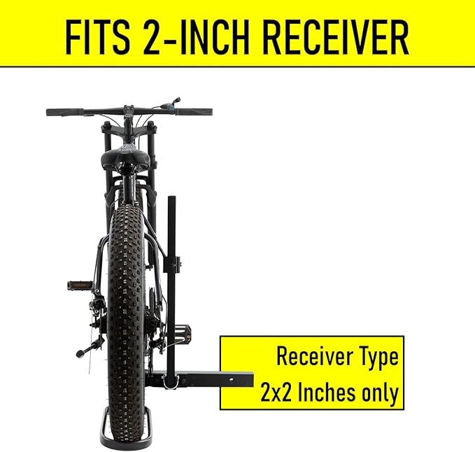 2 Inch Hitch Bike Rack for Car Hitch-Mount, Hitch Ebike Rack for Car 1 Bike, Car Bicycle Rack for SUV (All Black)