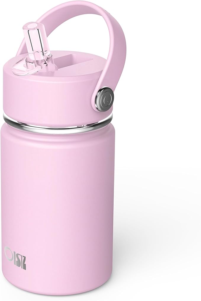 OISIZ Kids Water Bottle 10oz - Vacuum Insulated 316 Stainless Steel With Straw Lid for School, Leakproof, BPA Free, Keeps Cold for 24 Hours