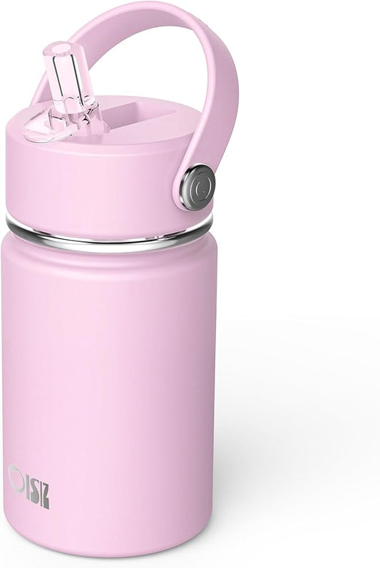 OISIZ Kids Water Bottle 10oz - Vacuum Insulated 316 Stainless Steel With Straw Lid for School, Leakproof, BPA Free, Keeps Cold for 24 Hours