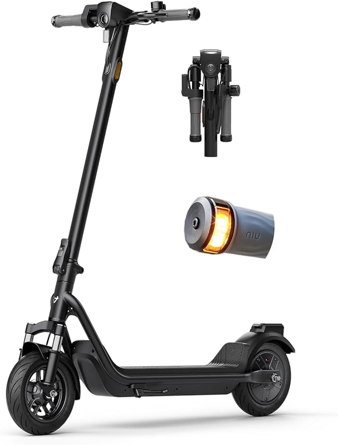 NIU K100F/K300X Electric Scooter Adults - 600W-900W Peak Power, 18-41 Max Range, Top 17.4-23.6 MPH, Portable E Scooter w/Suspension for Commute, Sup. Turn Signal, Folding Handlebars(Only K100F)