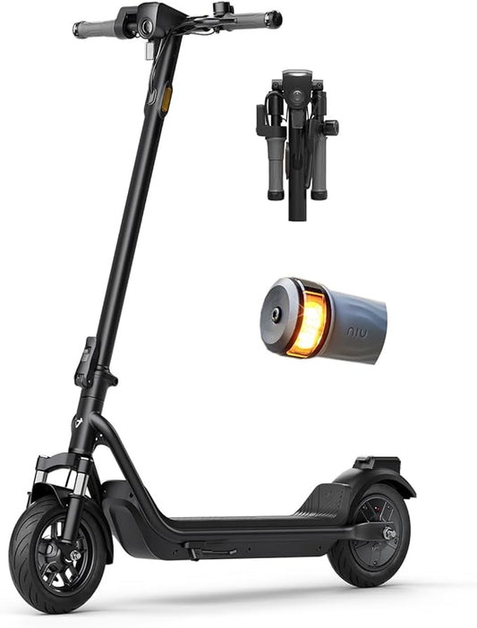 NIU K100F/K300X Electric Scooter Adults - 600W-900W Peak Power, 18-41 Max Range, Top 17.4-23.6 MPH, Portable E Scooter w/Suspension for Commute, Sup. Turn Signal, Folding Handlebars(Only K100F)