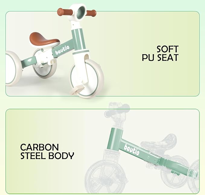 4 in 1 Tricycle for Toddlers 1-3 Baby Balance Bike 1 2 Year Old Boy Girl Gift, Bicycle for Kids Toy with Removable Pedals