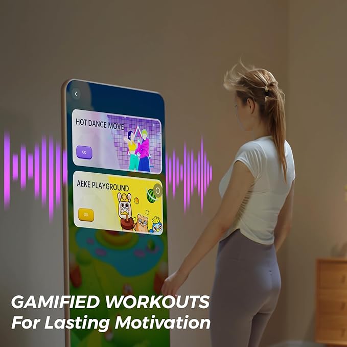 AEKE Fitness Mirror K1- Smart Home Gym System: AI-Powered All-in-One Fitness Machine for Full-Body Strength Training and Personalized Workouts