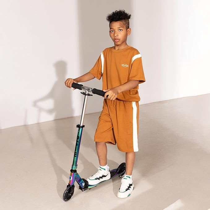 Micro Kickboard | Sprite LED | 2 Wheeled | Fold-to-Carry | Lightweight Swiss-Designed Micro Scooter | Light-Up Wheels| Children and Teens, Ages 6+