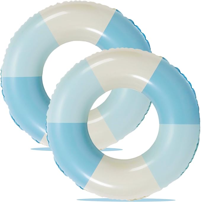 Swimming Pool Tubes-2PCS Inflatable Pool Floats for Adult Swim Ring Pool Floaties Inflatable Swimming Pool Raft Party Water Summer Beach Lounger Float Party Supplies