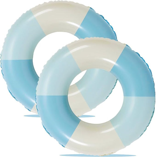 Swimming Pool Tubes-2PCS Inflatable Pool Floats for Adult Swim Ring Pool Floaties Inflatable Swimming Pool Raft Party Water Summer Beach Lounger Float Party Supplies