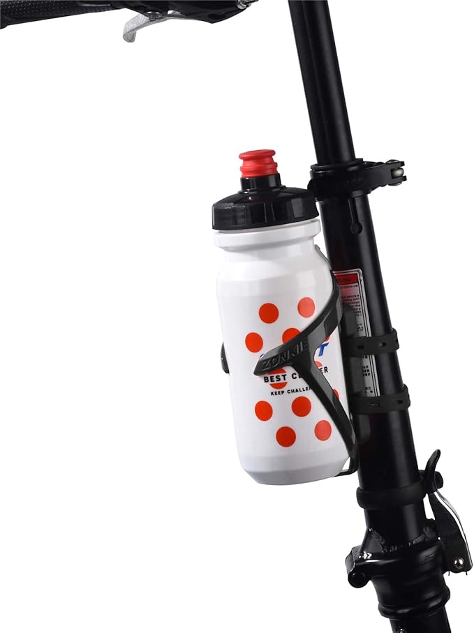 Bicycle Bottle Cages, Plastic Bike Bottle Holder with Cage Mounting Base (Black)