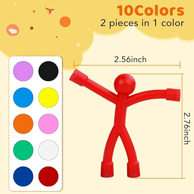 Magnetic Toys,Colourful Travel Toys,Magnetic Men,Magnet People,Fridge Magnets,Magnets for Boys and Girls,Whiteboard,Easter,Refrigerator,Office - 30Pack
