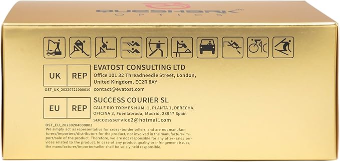 Queshark Cycling Glasses, Sports Sunglasses for Men Women, 1 Polarized 2 HD Lens, Polarized Sunglasses for Cycling Running